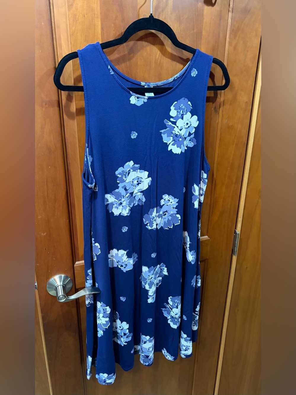 Old Navy Sleeveless Navy Floral Swing Dress Size XL